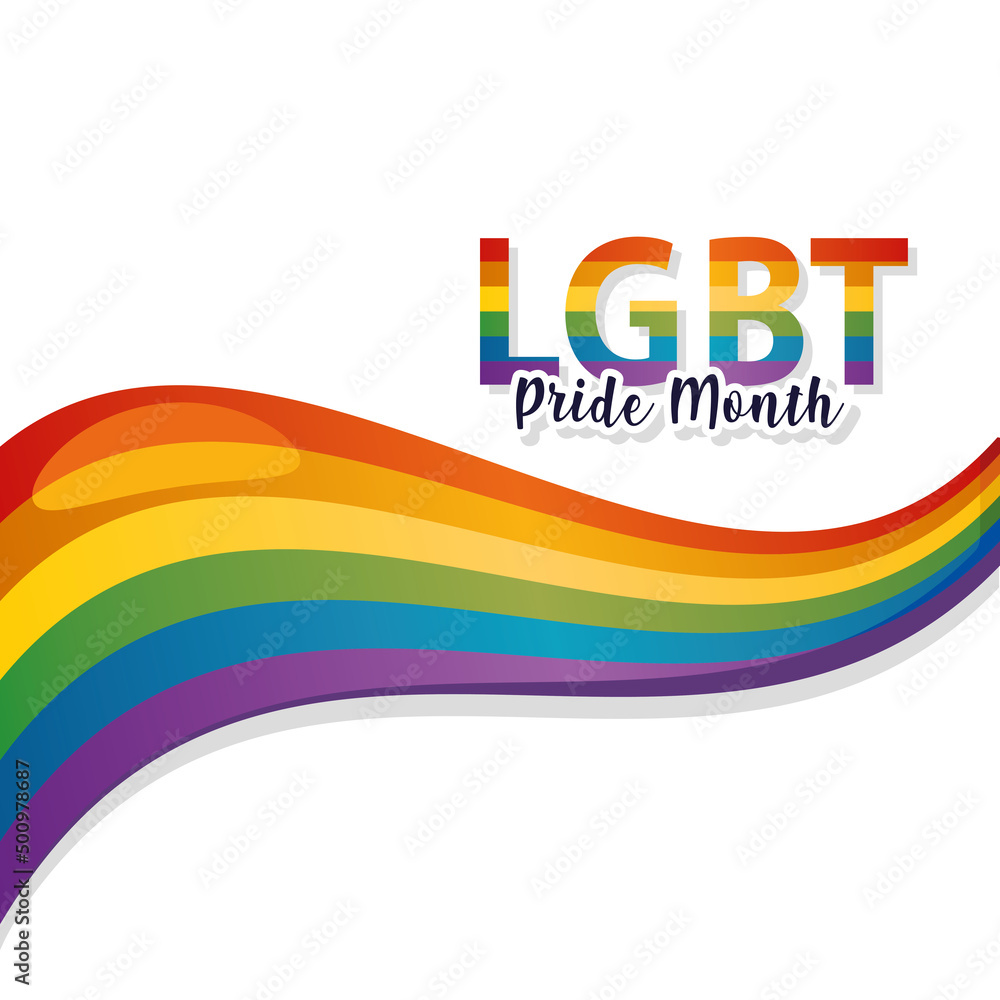 Isolated flag rainbow lgbt pride vector illustration