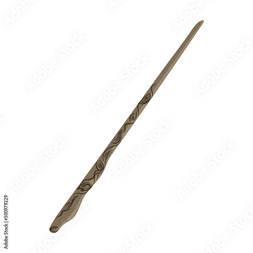 Harry Potter magic wand illustration isolated on white background
