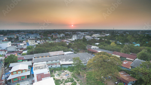 Sunset in Sam Chuk District, Suphan Buri Province, community area photo