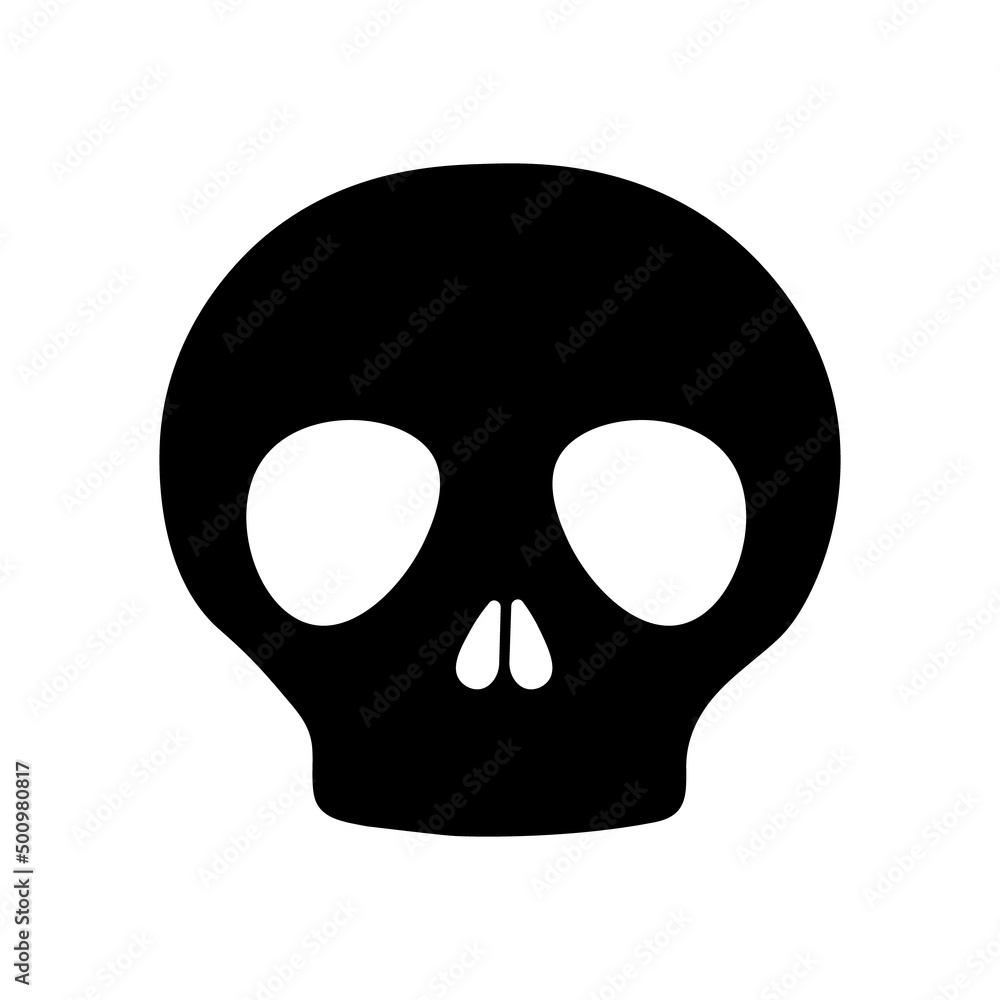Skull flat icon element, vector Skull flat icon element, vector