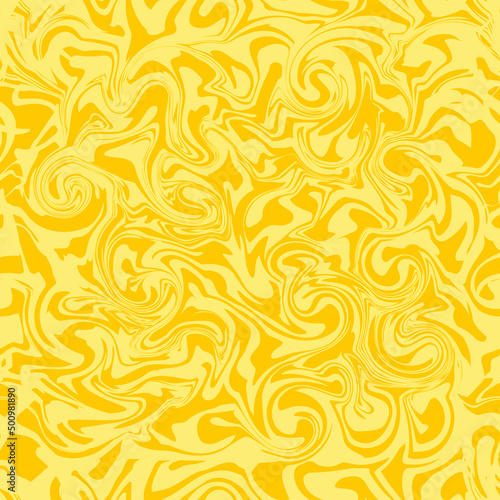 Abstract seamless pattern vector illustration. Orange waves surface.
