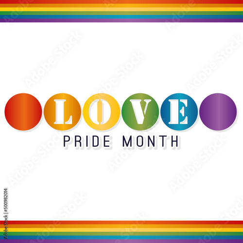 Isolated Love lgbt pride vector illustration
