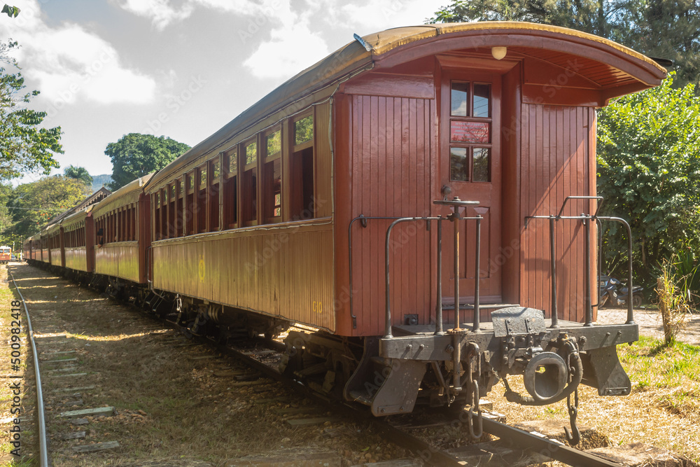 Obraz premium railroad in the city of Tiradentes, State of Minas Gerais, Brazil
