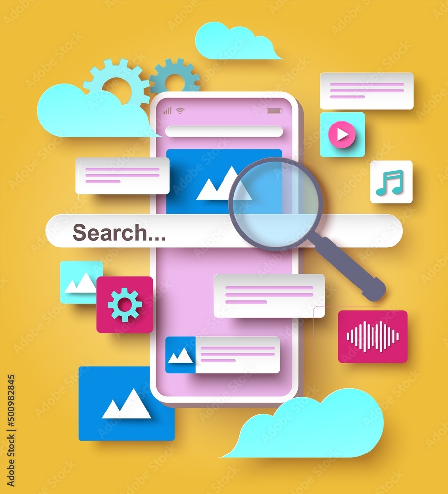 Phone search vector mobile web browser design