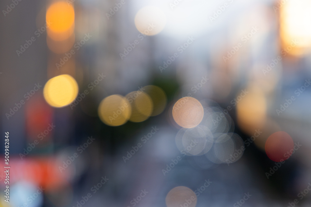 Obraz premium Blur view of city view in the evening