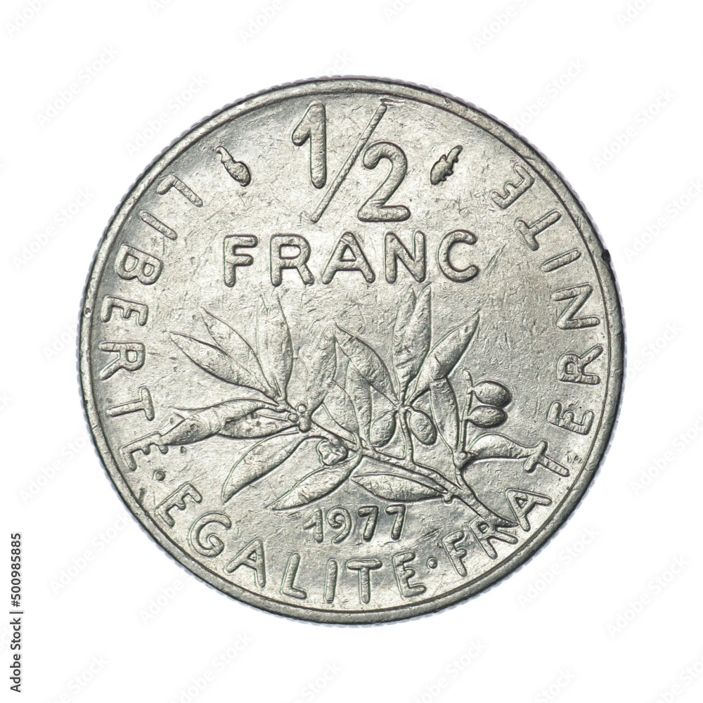 France ½ franc, 1977 France ½ franc, 1977