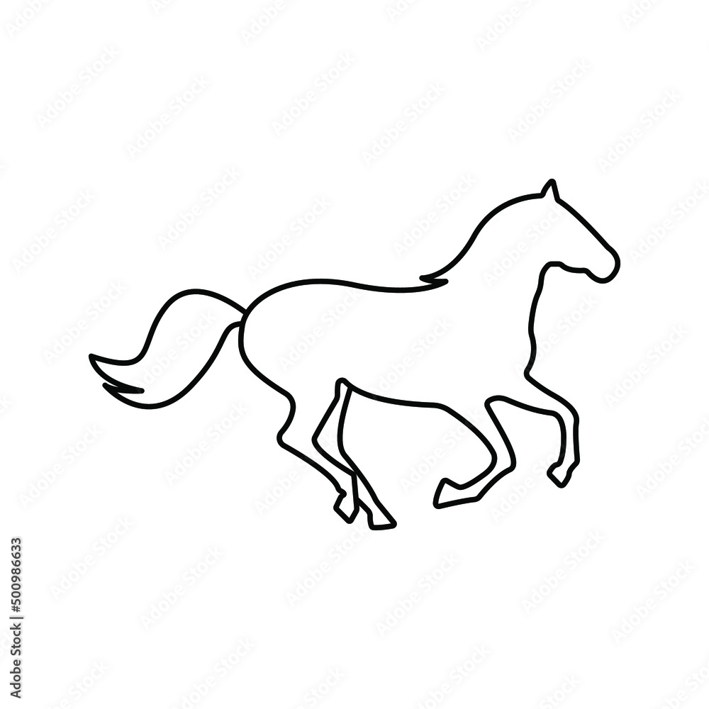 Horse logo icon. animal sign. vector illustration Horse logo icon. animal sign. vector illustration