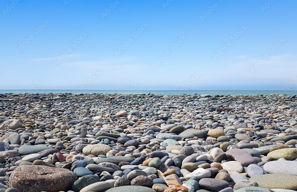 Beautiful pebble beach landscape Beautiful pebble beach landscape
