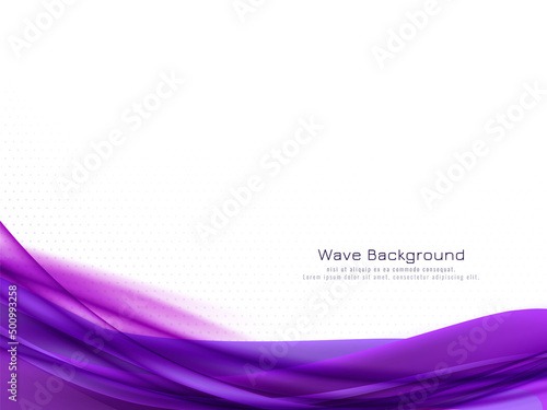 Modern stylish violet wave flow design background