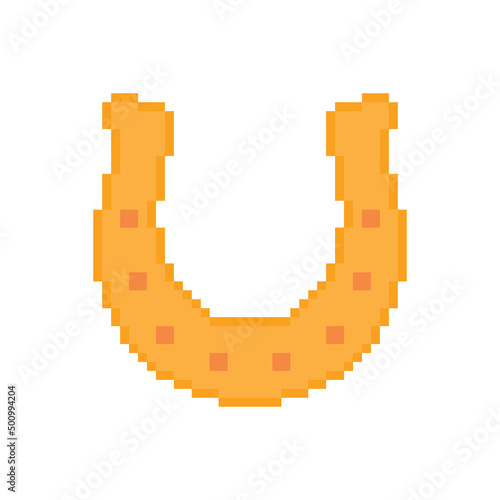  pixel horseshoe icon vector  pixel art for 8 bit game