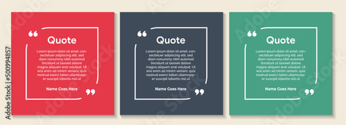Creative Quote Template,  Testimonial, Infographic Template Editable Vector Illustration 