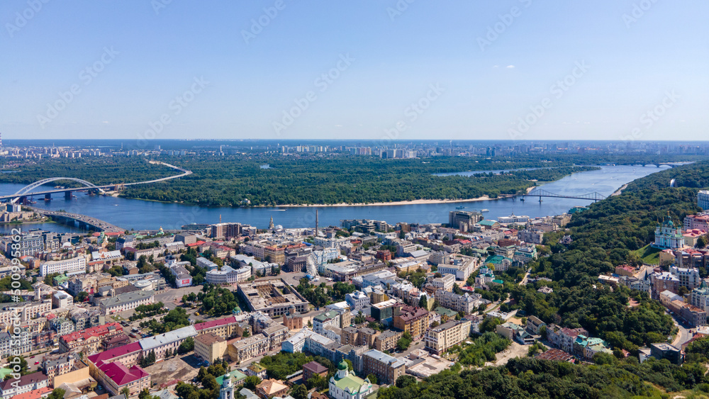 Views of Kyiv, Ukraine, from a drone