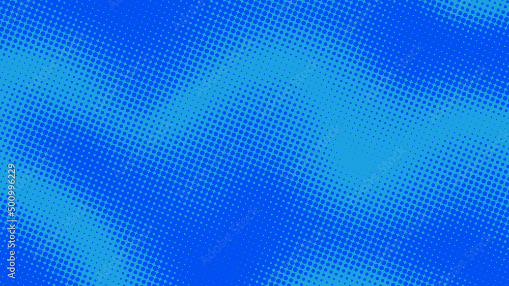 Fun blue pop art comics book background with dotted halftone design. Retro superhero backdrop, vector illustration eps10 Fun blue pop art comics book background with dotted halftone design. Retro superhero backdrop, vector illustration eps10