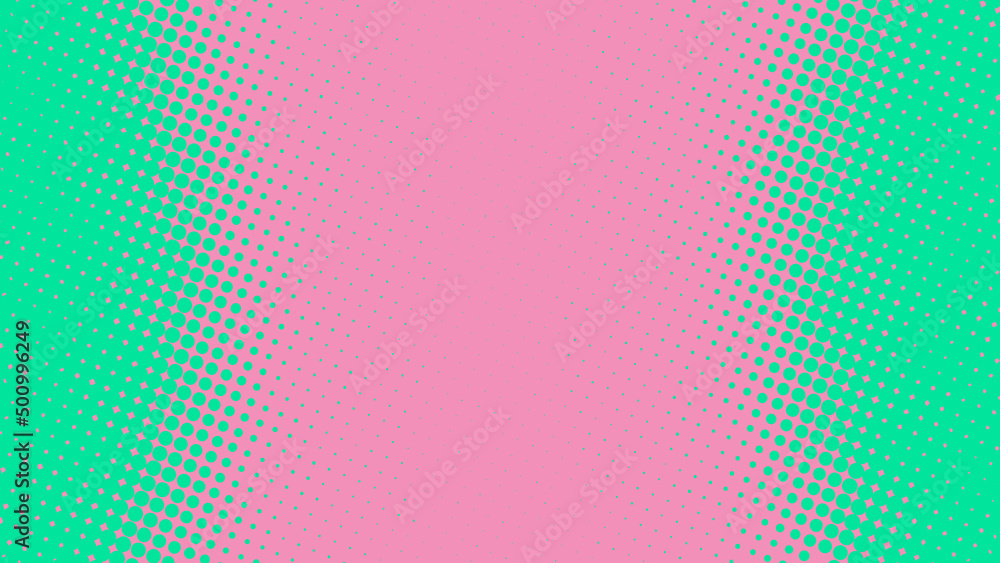 Pop art background in retro comics book style with halftone texture green and pink color. Superhero cartoon fun backdrop design, vector illustration eps10 Pop art background in retro comics book style with halftone texture green and pink color. Superhero cartoon fun backdrop design, vector illustration eps10
