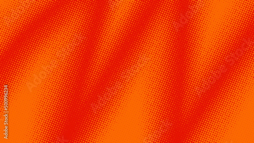 Fotografie, Obraz Bright orange and red dotted retro pop art background in comic book style