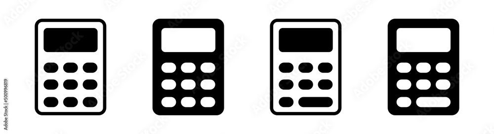 Calculator set icon, vector illustration Calculator set icon, vector illustration
