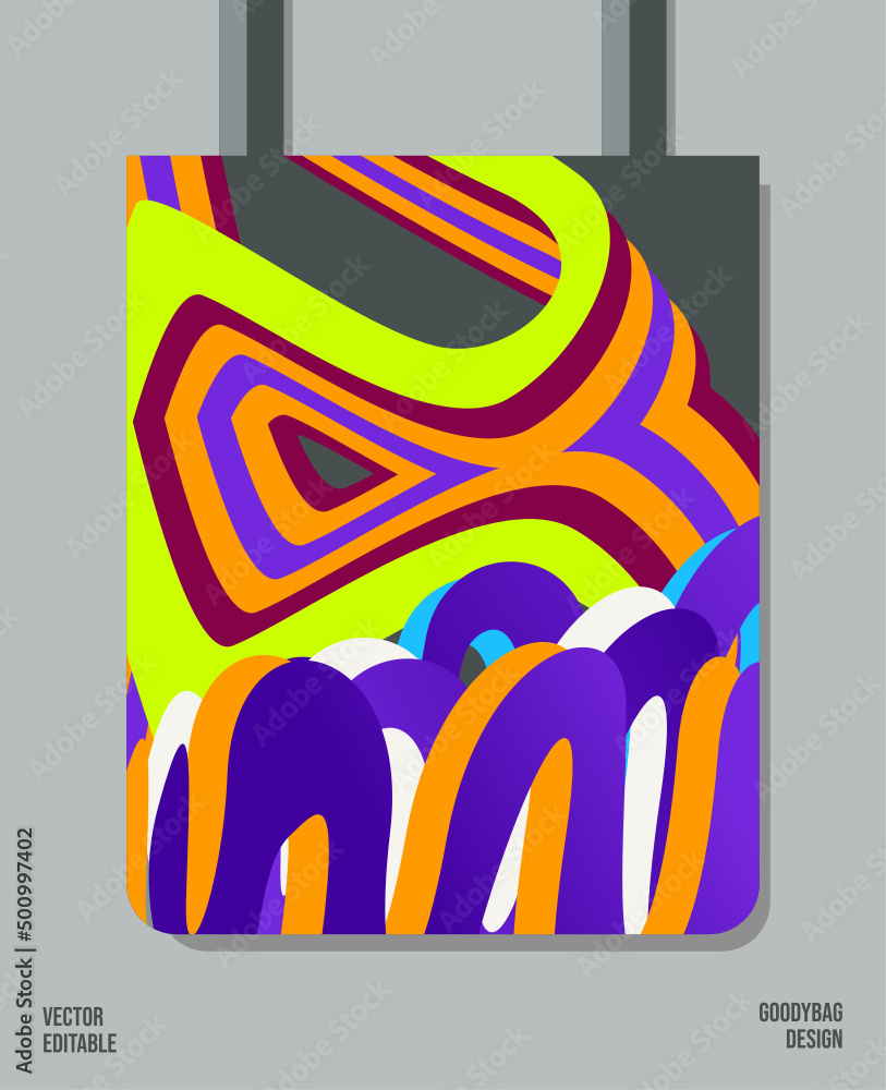 Creative Pattern on Goody bag : Vector Illustration Creative Pattern on Goody bag : Vector Illustration