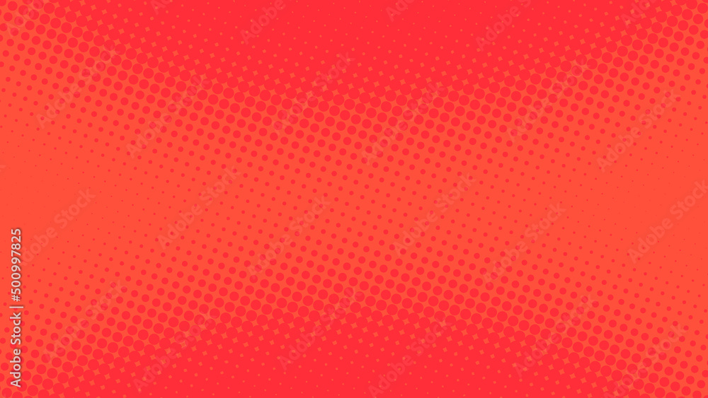 Bright crimson red pop art background in retro comics book style. Cartoon superhero background with halftone dots gradient, vector illustration eps10 Bright crimson red pop art background in retro comics book style. Cartoon superhero background with halftone dots gradient, vector illustration eps10