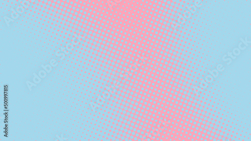 Fotografie, Obraz Fun baby pink and blue pop art comics book background with dotted halftone design