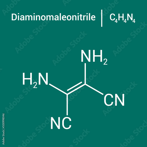 chemical structure of Diaminomaleonitrile (C4H4N4)