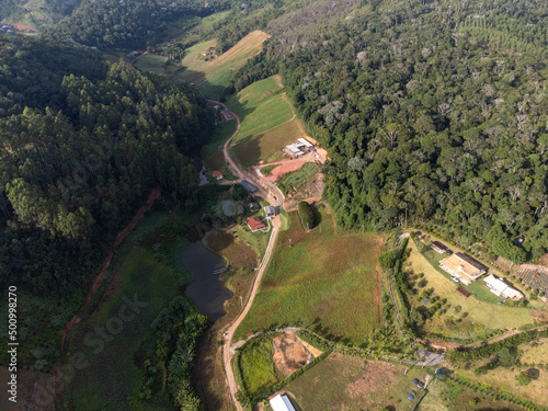 Wonderful valley in the middle of nature with some food production farms - Pedra Azul  Espirito Santo  Brazil