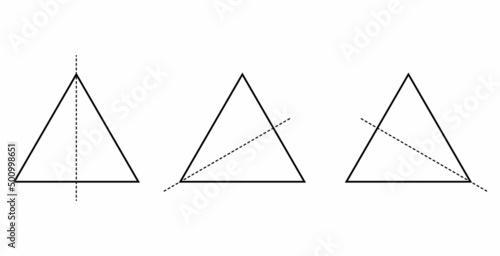 three lines of symmetry of equilateral triangle photo