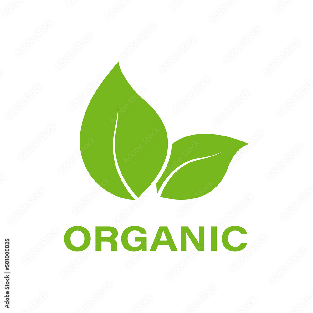 Organic Product Green Leaf Icon. Natural Bio Healthy Eco Food Silhouette Logo. Bio Organic Product Sign. Environment Vegan Eco Food Label. Nature Organic Product. Isolated Vector Illustration Organic Product Green Leaf Icon. Natural Bio Healthy Eco Food Silhouette Logo. Bio Organic Product Sign. Environment Vegan Eco Food Label. Nature Organic Product. Isolated Vector Illustration