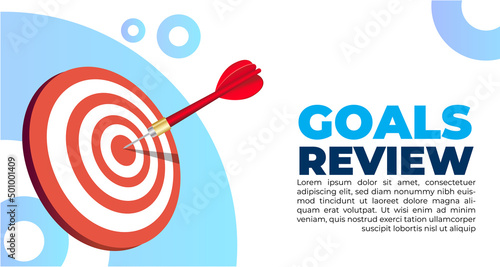 GOALS REVIEW, OBJECTIVE, TARGET, DART, PRESENTATION TEMPLATE, CORPORATE CONCEPT, BUSINESS TEMPLATE