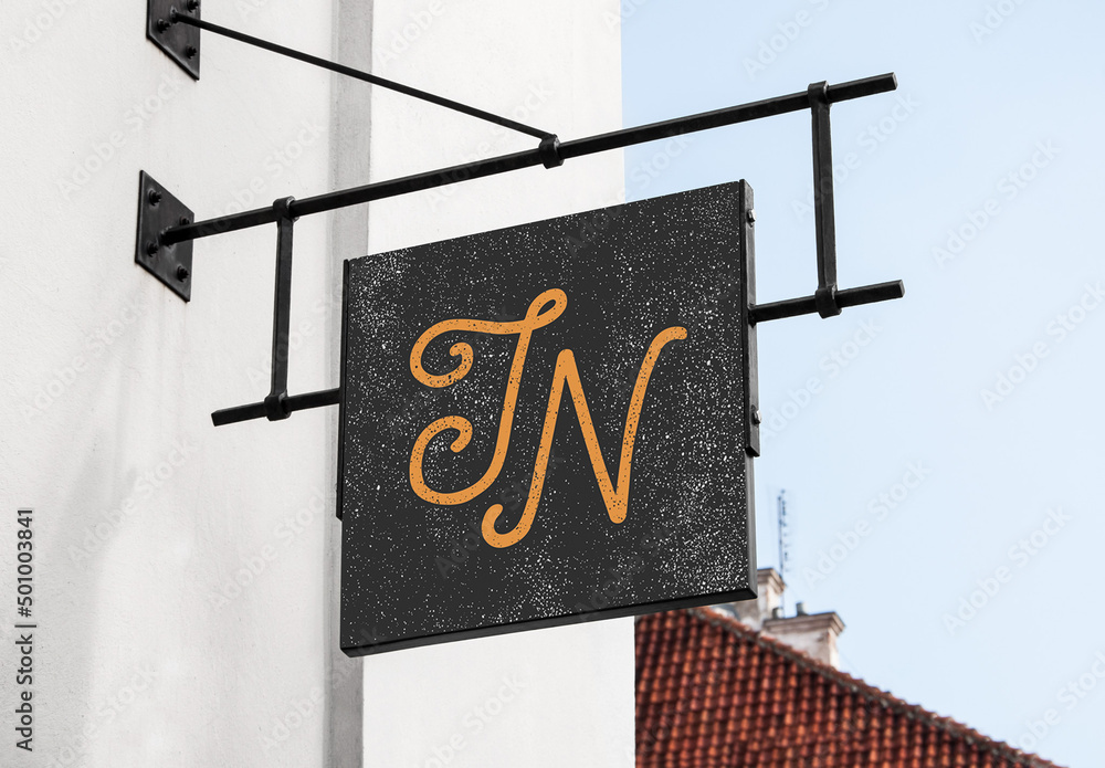 Square Sign Mockup Stock Template | Adobe Stock