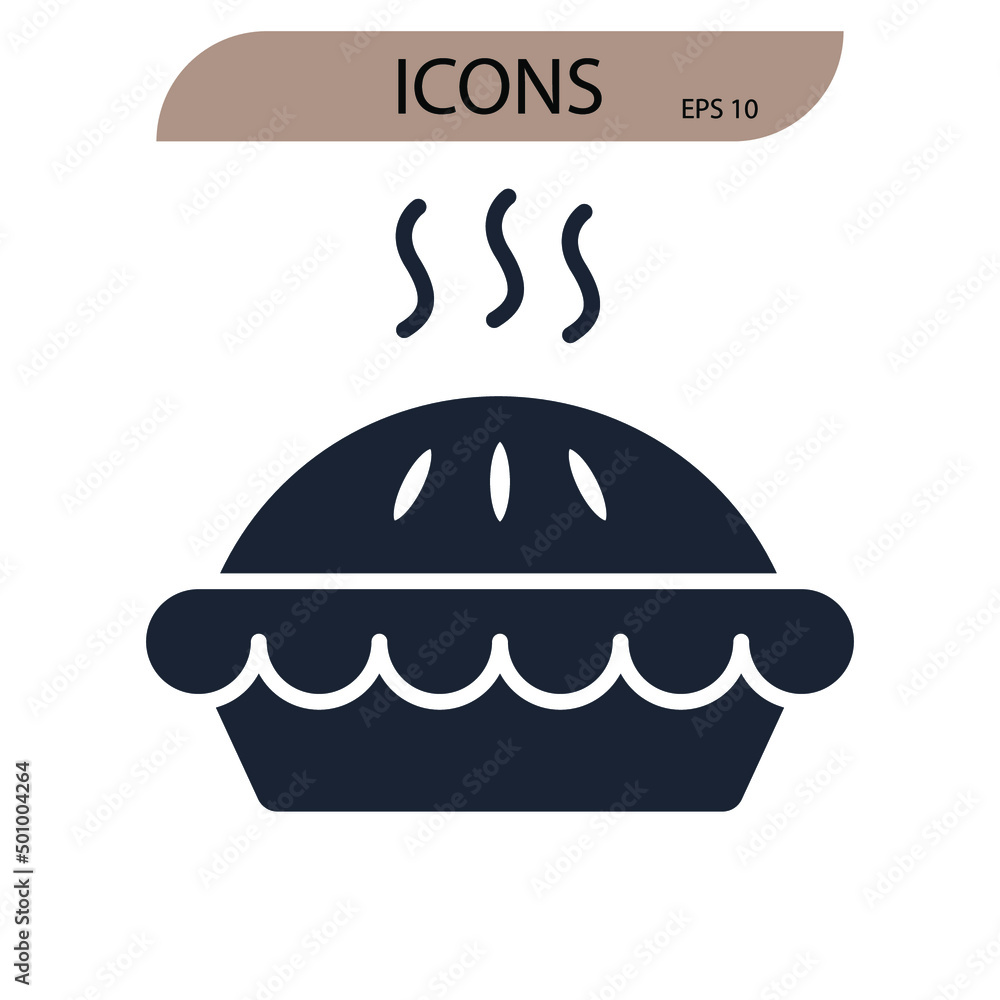 Cooking icons symbol vector elements for infographic web Cooking icons symbol vector elements for infographic web