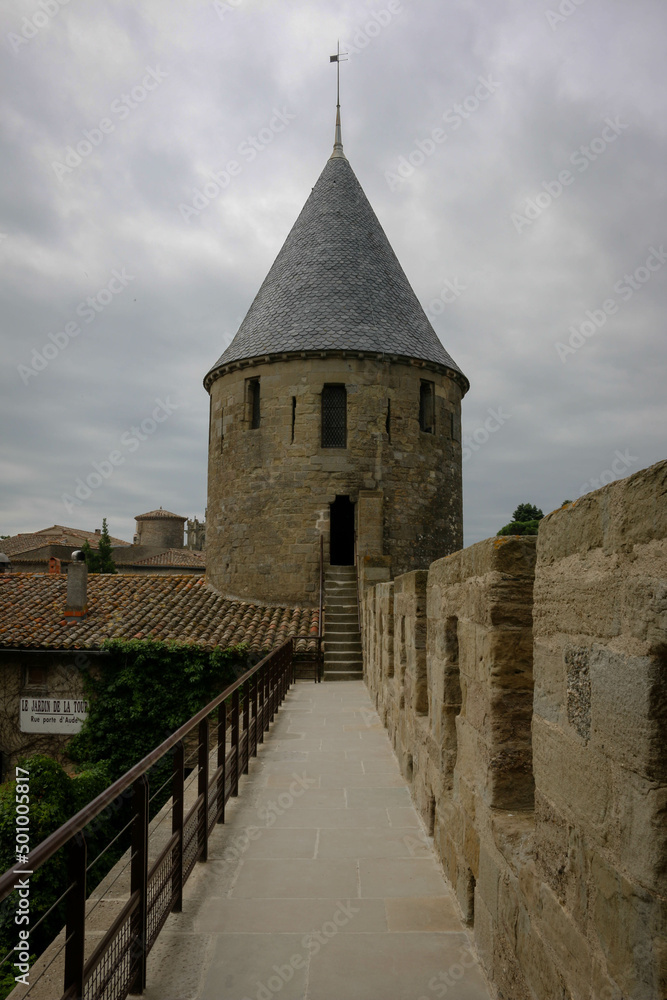 Views from the historical fortified city of Carcassonne, France