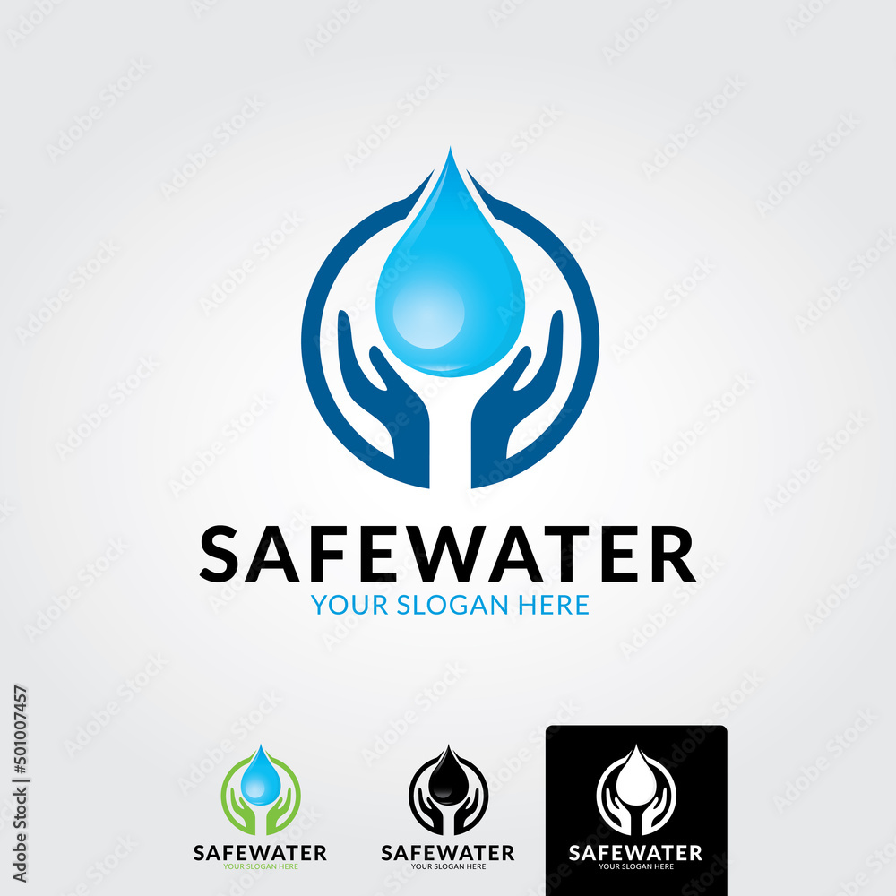 Safe water logo template - vector Safe water logo template - vector