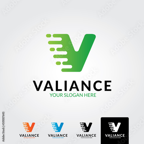 Letter v logo template - vector