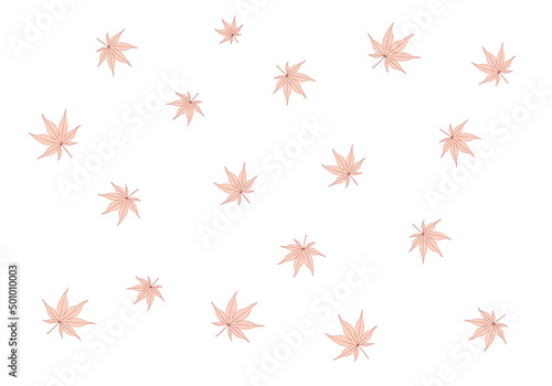 Leaf print  asian print  leaf lineart  white background