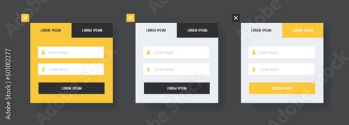 Feedback form. Form template for the user interface of websites, applications, landing pages, etc.  Vector illustration isolated on white background.