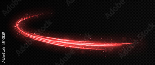 Stampa su tela Glowing fire lines effect