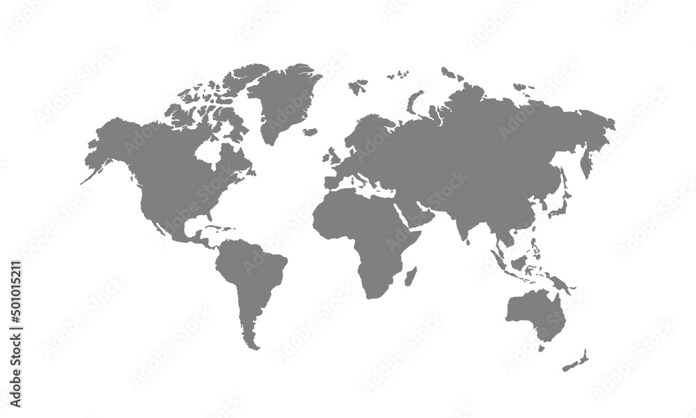 Naklejka premium World map isolated symbol. Stock vector illustration EPS 10