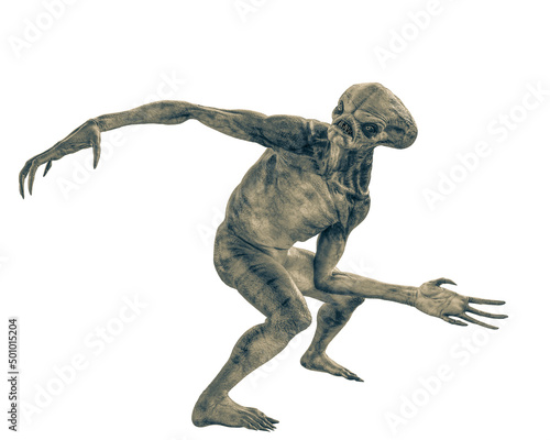 Canvas Print hammerhead alien exploring arround
