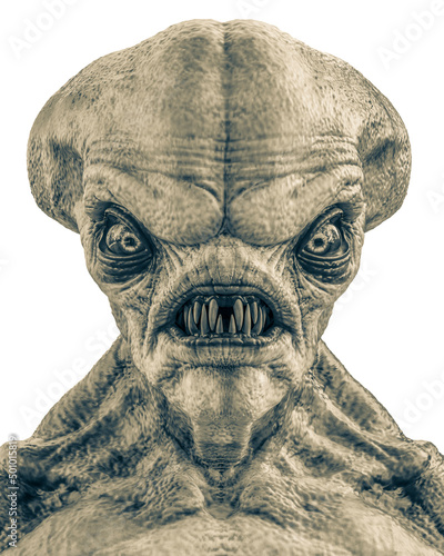 Vászonkép hammerhead alien exploring arround
