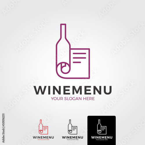 Wine logo template - vector photo