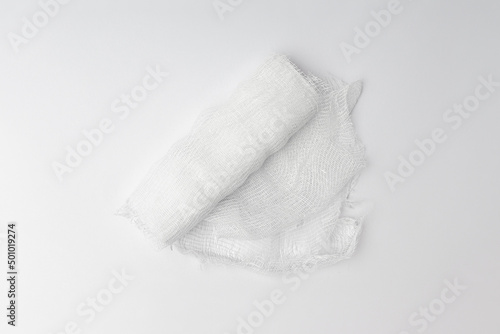 roll of medical bandage isolated on white background