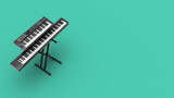 Keyboard Electric Organ Synthesizer 電子オルガン エレクトーン  シンセサイザー 3D Rendering Image