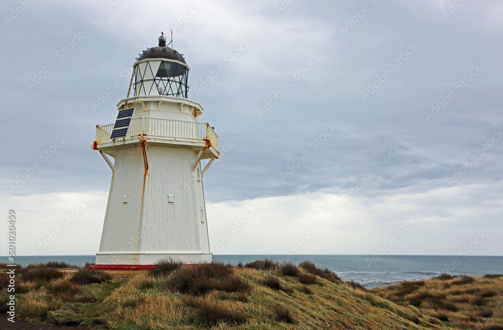 Lighthouse on the cliff - Cape Reinga - New Zealand