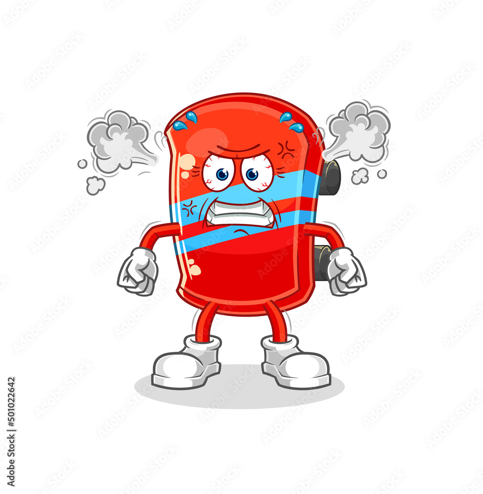 skateboard very angry mascot. cartoon vector skateboard very angry mascot. cartoon vector