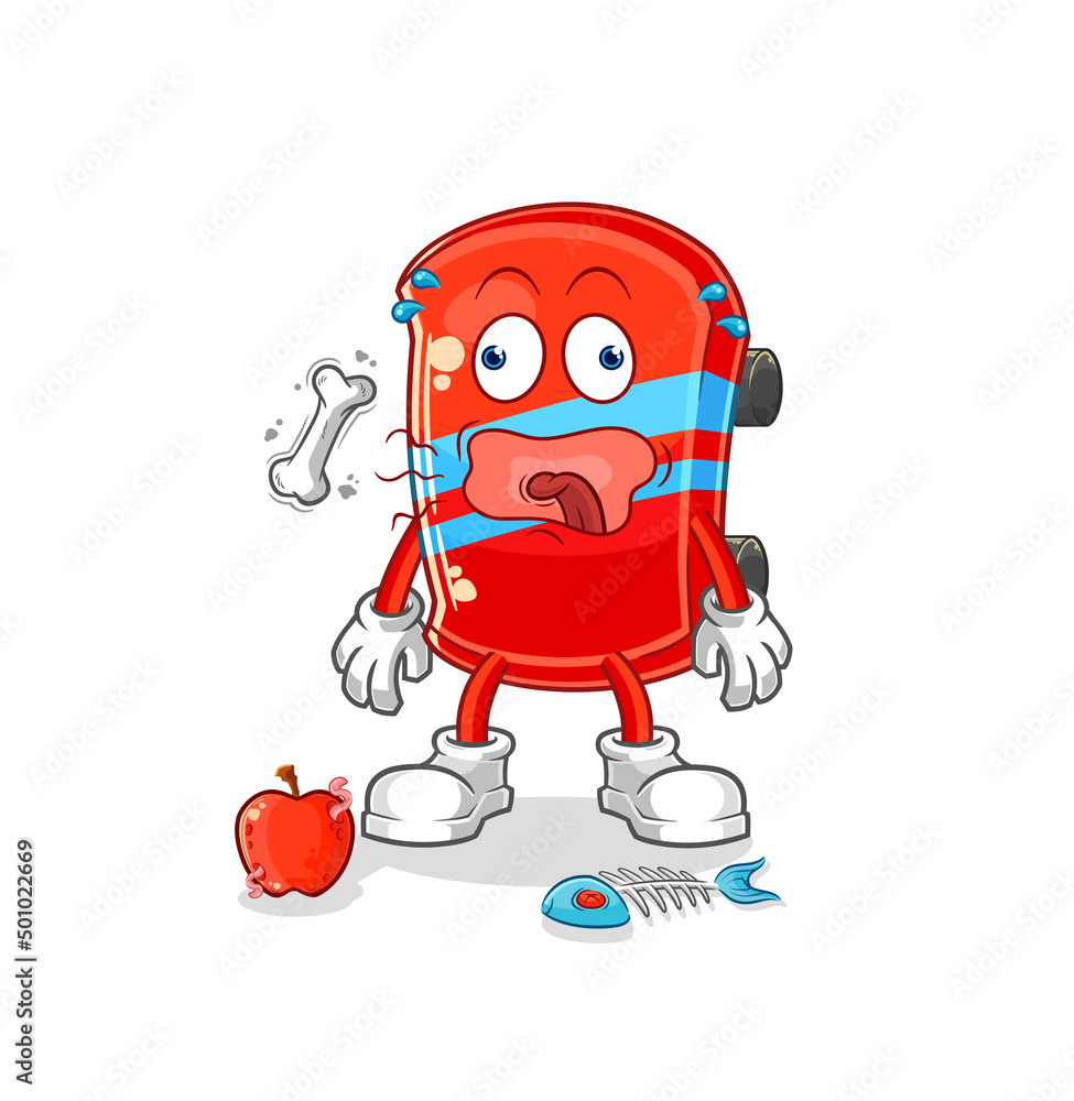 skateboard burp mascot. cartoon vector skateboard burp mascot. cartoon vector