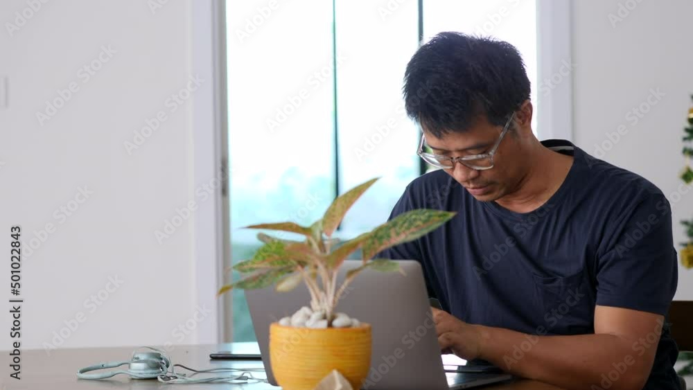 Lifestyle of Asia man at home Lifestyle of Asia man at home