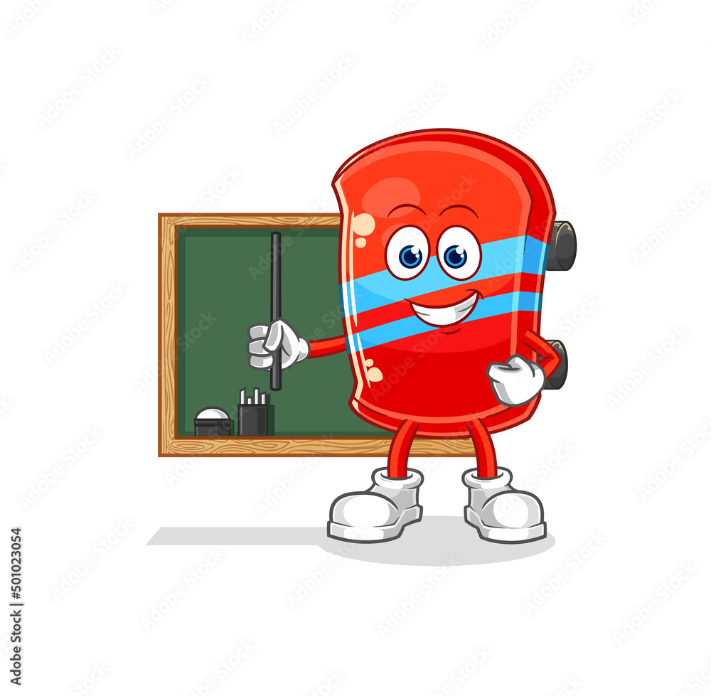 Fototapeta premium skateboard teacher vector. cartoon character