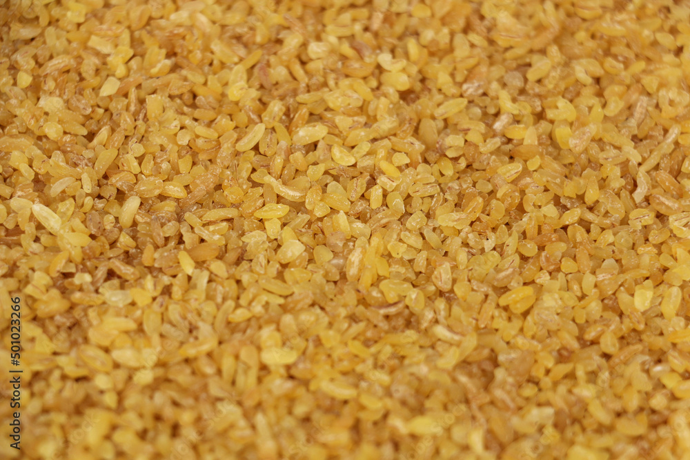 Bulgur grown with organic fertilizer produced by villagers in Turkey. background Bulgur grown with organic fertilizer produced by villagers in Turkey. background