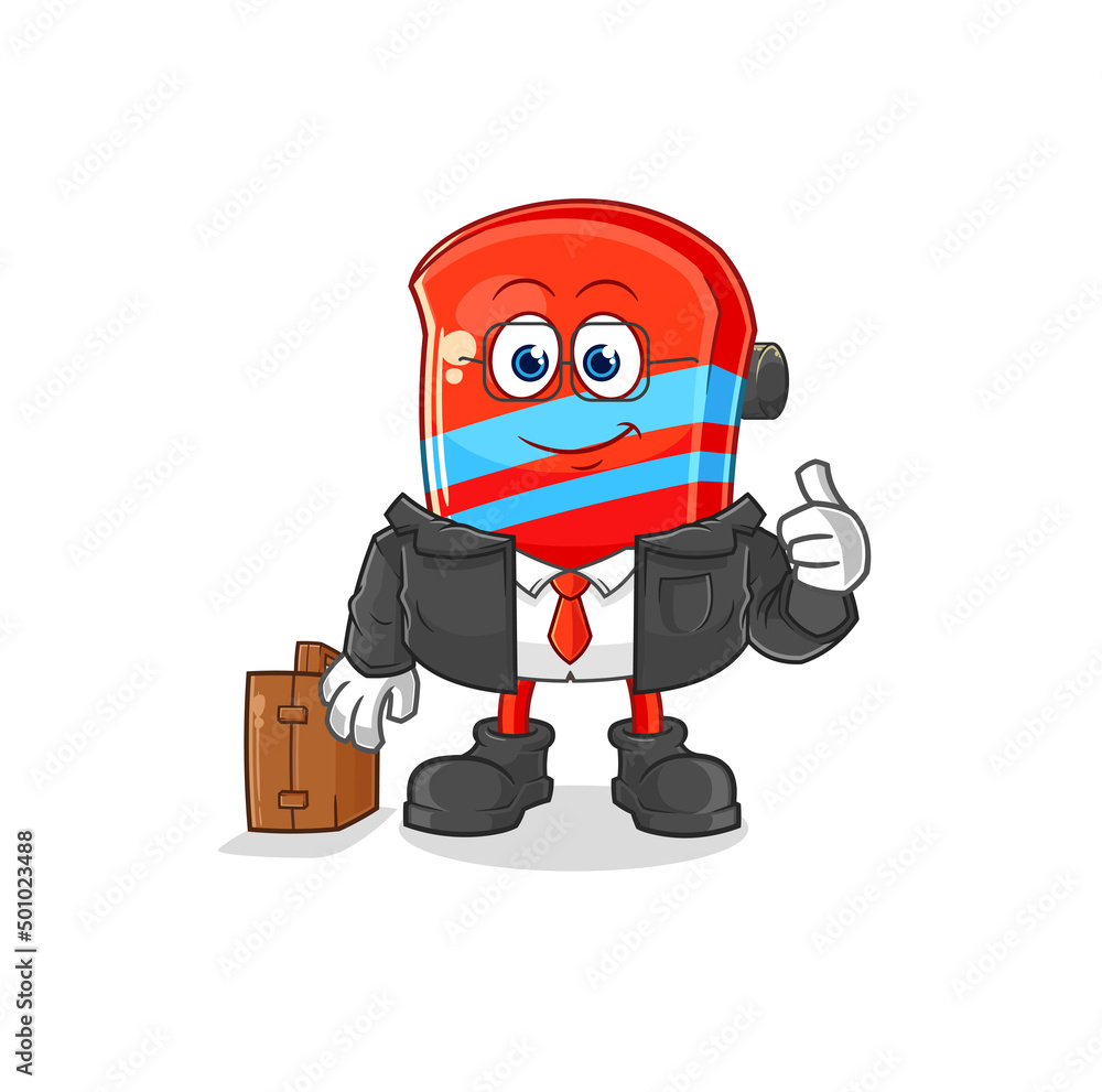 skateboard office worker mascot. cartoon vector skateboard office worker mascot. cartoon vector