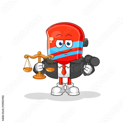 skateboard lawyer cartoon. cartoon mascot vector